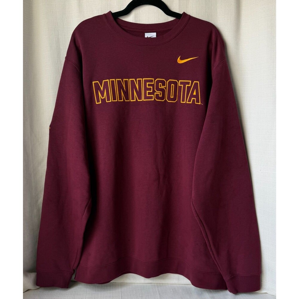 Nike Minnesota Golden Gophers Crewneck Sweatshirt Men's 3XL Maroon NCAA Logo